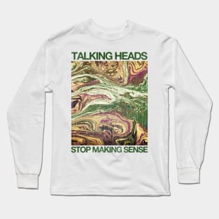 ••• Talking Heads ••• Aesthetic Fan Art Retro Long Sleeve T-Shirt